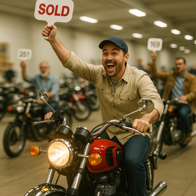 Leilão de motos, veja como participar.